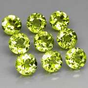 Dazzling 7.98ct untreated apple green Peridot set