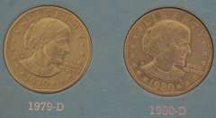1979 & 1980 P,D,S US Dollar Coins Susan B. Anthony