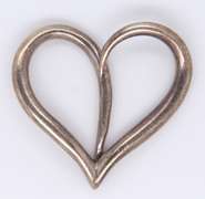 Vintage Sterling Silver Heart Shaped Pendant