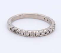 Sparkling White Gold Diamond Band