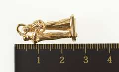 14K Yellow Gold 3D Articulated Wedding Dance Marriage Charm/Pendant