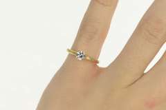 14K Yellow Gold 1940's 0.49 Ct Diamond Solitaire Engagement Ring