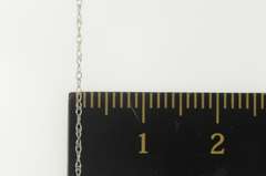 14K White Gold 0.6mm Rolling Spiral Twist Link Simple Chain Necklace