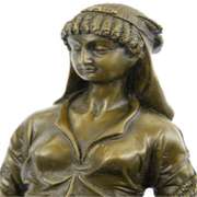 Young Woman with a Bundle of Wheat Bronze Sculpture