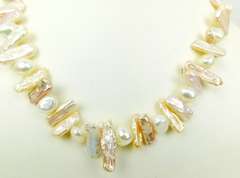 Beautiful Biwa & Freshwater Pearls Necklace