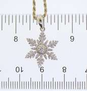 Sterling Silver Snow Flake Pendant Italian Chain Necklace