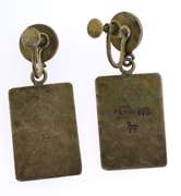 Mexican Sterling Silver Navajo Drop Earrings