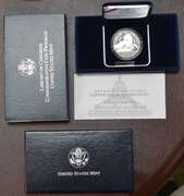 2000 Library Of Congress Proof Silver Dollar OGP.