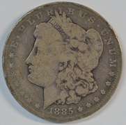 Rare 1885-CC Morgan Silver Dollar in circ.