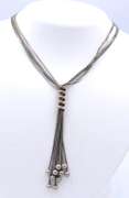 Vintage Sterling Silver Multi Row Necklace