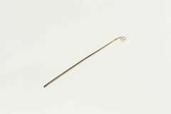 14K Yellow Gold Pearl Round Bar Boutonniere Formal Wedding Stick Pin
