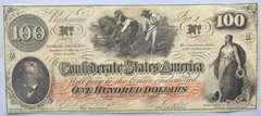 $100 1862 Series Near Unc Confederate States Note