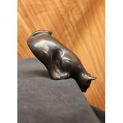 Desk Top Adorable Cat Bronze Sculpture