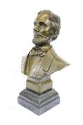 Abraham Lincoln President Bronze Bust Figural