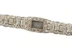 Platinum 1.04 Ctw Art Deco Diamond Watch Case Bracelet
