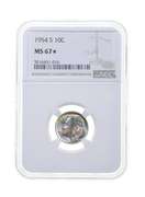 MS67* 1954-S Roosevelt Dime - Graded NGC
