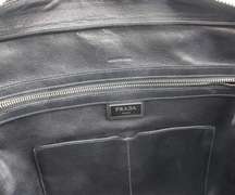 Prada Saffiane Cross-stitched Leather Travel Bag