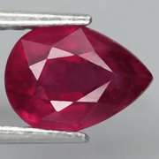 Stunning 1.35ct pear cut imperial red Ruby