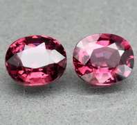 Cherry pink 1.68ct matched Rhodolite Garnet pair