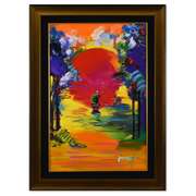 Peter Max, "Better World" Framed One-Of-A-Kind Acrylic Mixed Media (33" x 45"), Hand Signed with Letter of Authenticity.