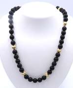 Black Onyx Bead Necklace