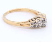 14KT Yellow Gold Art Deco Diamond Band