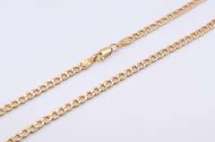 Simple Yellow Gold Curb Link Chain Necklace