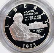 1993 US Mint Bill of Rights .900 Coin & Stamp Set w/COA