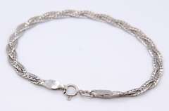 Vintage Sterling Silver Braided Bracelet