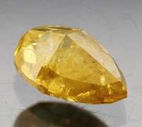 Rare .39ct pear cut yellow Diamond