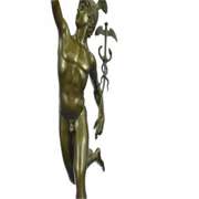 Roman Mercury Figure Ancient Bronze Sculpture