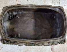 Old Filigree Jewelry Box Bronze Sculpture