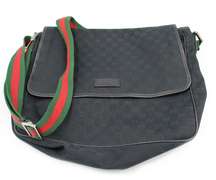 Gucci Canvas Flap Messenger Bag