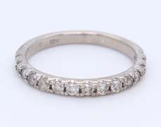 Sparkling White Gold Diamond Band