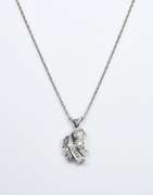 Nice White Gold Vintage Diamond Cluster Pendant