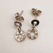 14kt White Gold & Diamond Earrings