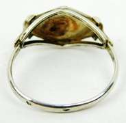 Vintage French Sterling Madonna Ring, Size 9.25