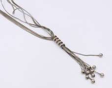 Vintage Sterling Silver Multi Row Necklace