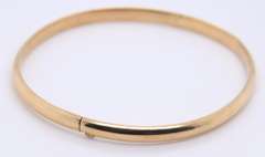 14KT Yellow Gold Plain Bangle