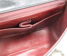 Vintage Chanel Small Black Lambskin Quilted Flap Bag