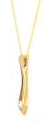 Fabulous Yellow Gold Round Diamond Solitaire Pendant on Chain