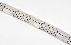 Impressive Man's 14k WG Onyx & Diamond Bracelet