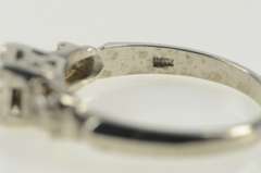 14K White Gold Vintage NOS 1950's Engagement Setting 2.5mm Ring