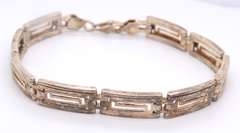 Vintage Sterling Silver Greek Style Bracelet