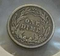 1913 Barber Dime nice circ