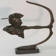 Indian Archer Bronze Sculpture