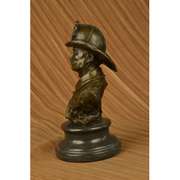 Fireman Fighting Fire in Action Bronze Statue
