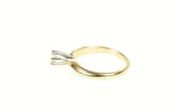 14K Yellow Gold 0.25 Ct Diamond Solitaire Classic Engagement Ring