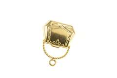 14K Yellow Gold 3D Articulated Purse Hand Bag Fashion Charm/Pendant