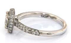 Incredible 18kt White Gold Princess Diamond Halo Engagment Ring